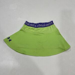 Under Armour Neon Green Skort Girls Size 5 Athletic Tennis Running